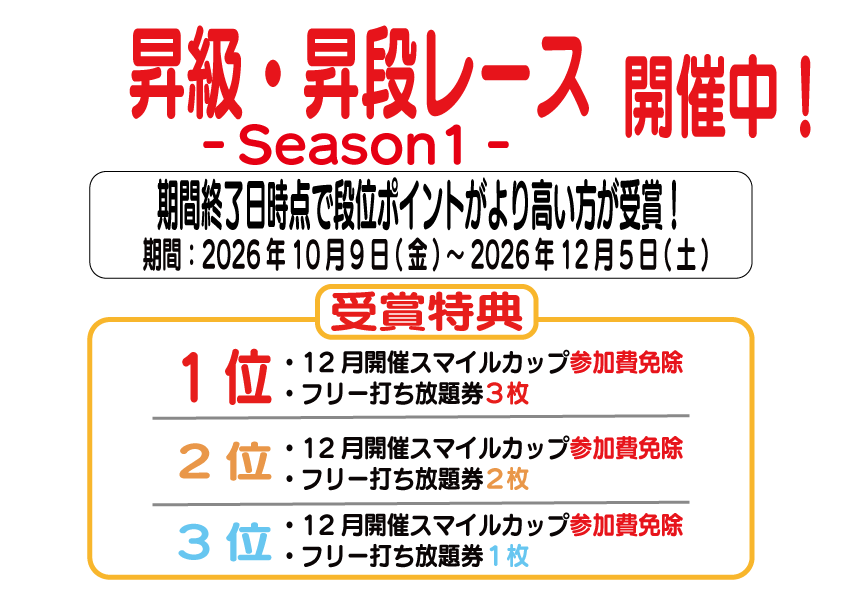 昇級・昇段レース開催中！